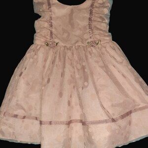 SPECIAL OCCASIONS BY MARMELLATA DRESS PINK TULLE RUFFLED SPRING-GIRLS SIZE 24M